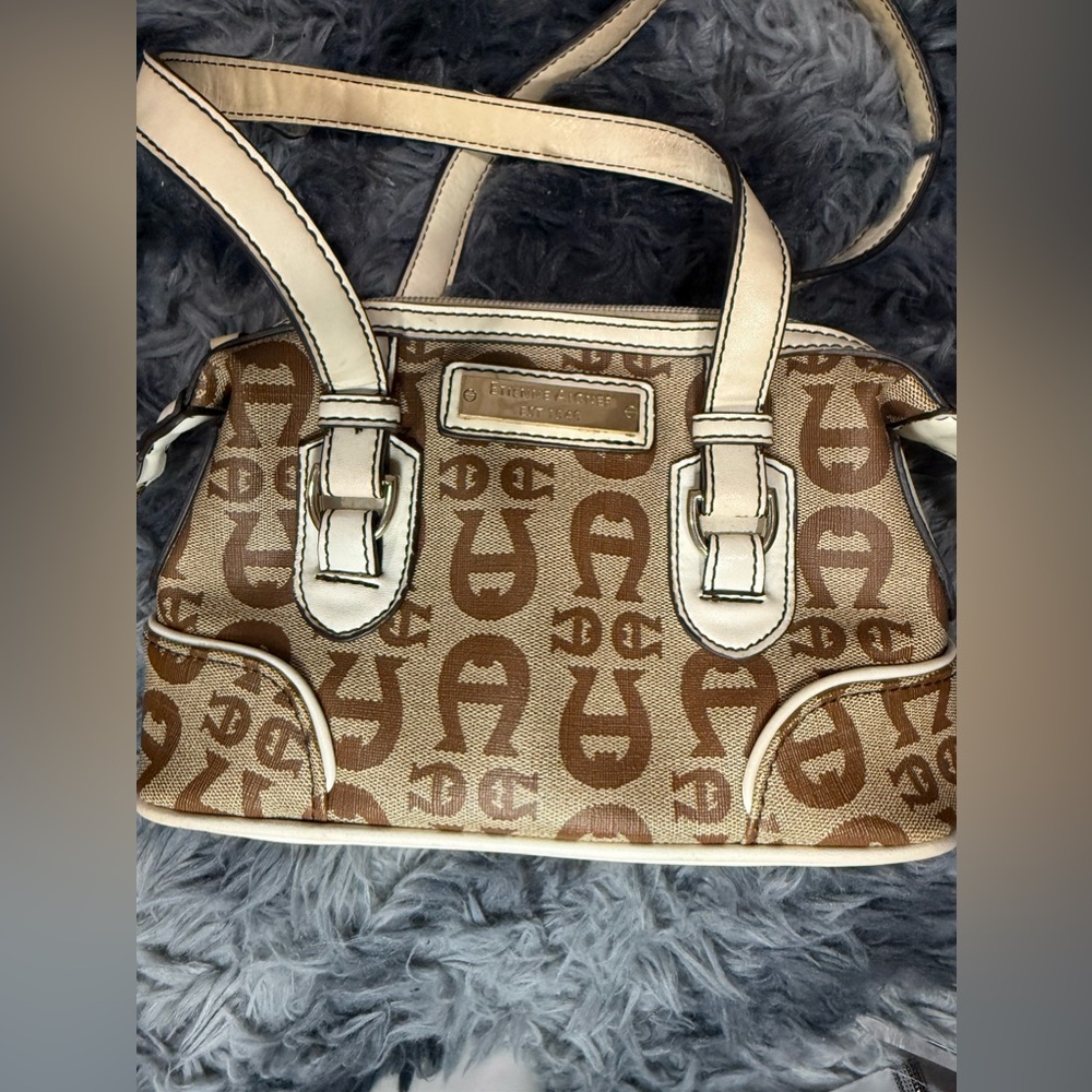 Brown and Cream Designer Handbag